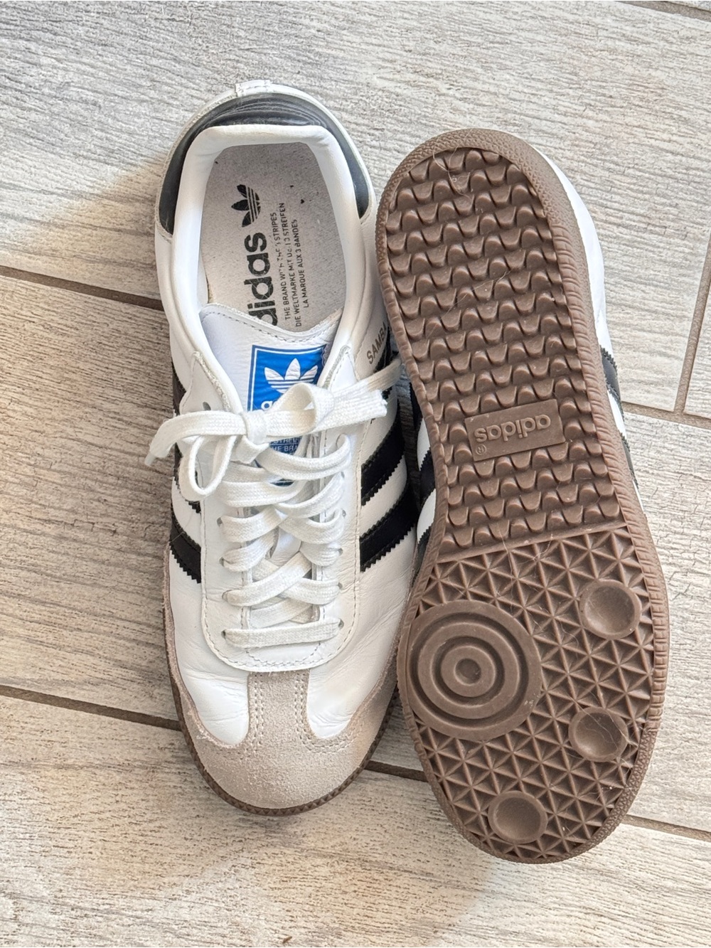 Adidas Samba OG original White Black Classic Sneaker tennis shoe size 8 women - Picture 9 of 13